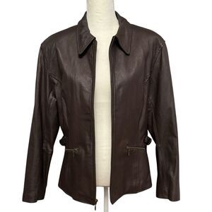 Vintage Adventure Bound‎ Originals By Wilsons Brown Leather Jacket Women's Large